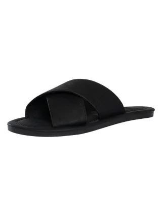Superdry Vintage Kreuzriemen-Sandalen, Schwarz