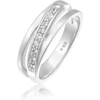 Elli Fingerring mit Kristallen von Swarovski® 925 Silber