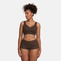 cfab (creamy fabrics) Bügelloser BH Comfort Minimizer Back Support BH-Braun-2XL (1-tlg)