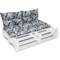 Amilian Stuhlkissen - Bankauflage - Gartenbankauflage - 60x120cm + 2 x 40x60cm, 3er Set - Gartenbankauflage - Pallettensitzkissen - Bankkissen
