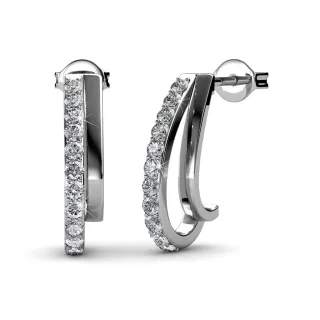 Joyce Ohrringe - Silber und Kristall