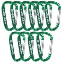 WEBBOMB Karabiner 10 x Bunte Karabinerhaken 6,7/ 8cm Schlüsselanhänger für Camping Sport