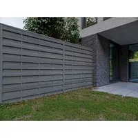 Woodtex Sichtschutzelement WOODTEX Holz Sichtschutzzaun Nadelholz Grau blickdicht