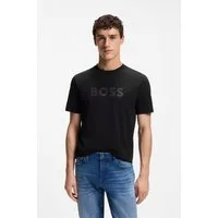 BOSS ORANGE T-Shirt Rundhalsausschnitt, Regular Fit, großer Logodruck