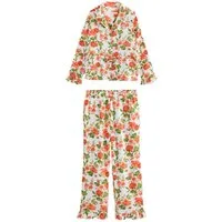 LAURA ASHLEY Pyjama Laura Ashley Romilly Schlafanzug mit Rüschen (2 tlg)