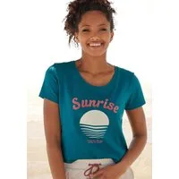Vivance Kurzarmshirt T-Shirt mit schönem Frontprint, Loungewear
