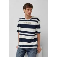 s.Oliver Kurzarmshirt T-Shirt Streifen-T-Shirt mit Artwork