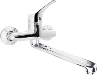 Neuesbad Serie 170 Wandmontage Spültischarmatur, Chrom NB1DEBOJ080M1