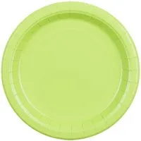 partydeco Teller, Pappteller 18cm 6er Set Hellgrün