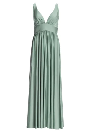 hey kyla - Empire Abendkleid aus Jersey mit Beinschlitz ocean teal - Gr. - 36