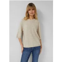 s.Oliver Kurzarmpullover Strickpullover Weicher Halbarmpullover aus Alpakamix