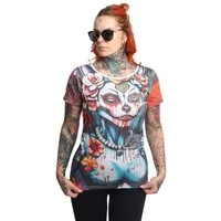 YAKUZA Rundhalsshirt Senora mit verlängertem Rückenteil