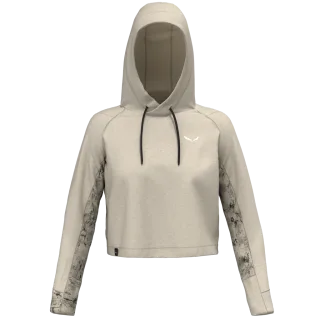 SALEWA - Lavaredo Hemp Cropped Kapuzenpulli Damen - Beige (Gr.40)