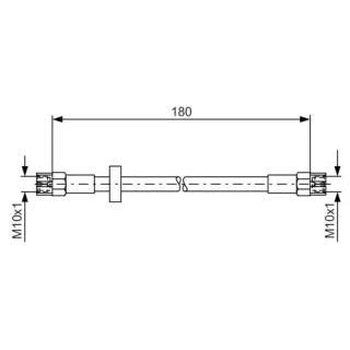 Bosch Bremsschlauch hinten Audi VW 1987476216