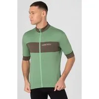 SUPER.NATURAL Radtrikot Merino Fahrradtrikot M GRAVIER CAMISA Merino-Materialmix mit reflektierenden Logos