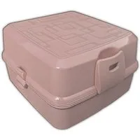 HAC24 Lunchbox Brot- und Lunchbox mit 4 Fächern Vesperdose Brotdose Vorratsbox, Kunststoff, 1400ml, Inkl. Gabel & Löffel