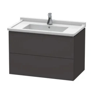Duravit L-Cube Waschtischunterbau wandhängend Graphit Supermatt 820x469x558 mm - LC626508080 LC626508080