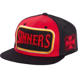 King Kerosin Herren Snapback Cap mit detaillierter 3D-Stickerei und Print Sinners 3D