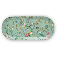 PiP Studio Servierplatte Jolie Flowers Blue Kuchenplatte rechteckig, Porzellan, (Platten), Cake Tray Rectangular Jolie Flowers Blue 33.3x15.5cm