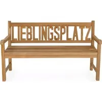 Garden Pleasure Gartenbank Teak Gartenbank LIEBLINGSPLATZ 150 cm 3-sitzig mit Armlehne