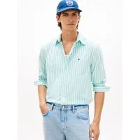 Tommy Hilfiger Langarmhemd FLEX POPLIN CLASSIC STP Regular Fit gestreift, Button-Down-Kragen