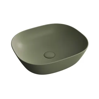VitrA Plural Aufsatzschale flach rechteckig 45 x 38 x 14 cm Moos Matt,7810B475-0016 7810B475-0016