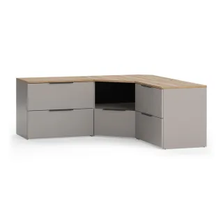 Vicco Wohnwand, Greige, Holzwerkstoff, Rechteckig, 68x50x68 cm, Wohnzimmer, Wohnwände, Anbauwände