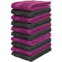 OTTO home Waschlappen Vanessa, 10 Seiftücher, 30x30cm, in Standard- und Premium-Qualität, (Set, 10-St), Handtücher mit Bordüre, 100% Baumwolle, einfarbig, weich