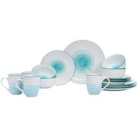 Ritzenhoff & Breker Kombiservice Luna (16-tlg), 4 Personen, Porzellan, Aquarell-Stil