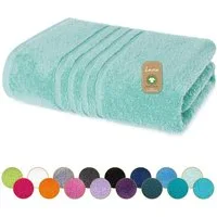 Lavea Badetuch Bali Duschtuch 100x150 cm Duschtuch 70x140 cm, Weiches Bio-Baumwollfrottee (1-St), Handtuch, GOTS-zertifiziert, extra saugstark mit 500g/m²