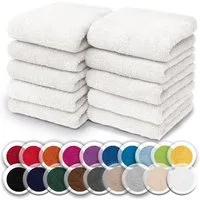 NatureMark Seiftuch 10er-Set Seiftücher 30x30cm 100% Baumwolle, (10-St), Frottier Waschlappen Seiflappen 30 x 30 cm, Weiß