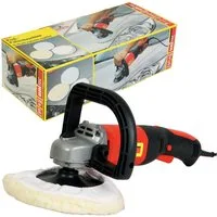 UNITEC Poliermaschine Profi Poliermaschine 180mm 1200W, 600 min. U/min, 3400 max. U/min, Ø 180 mm, 3400 U/min Auto Motorrad Boot Polierer Poliergerät