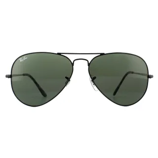 Ray-Ban Sonnenbrille Aviator Metall II RB3689 914831 Schwarz Grün