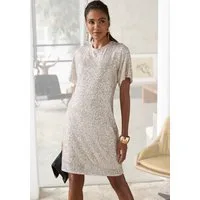 LASCANA Paillettenkleid mit kurzen Ärmeln Partykleid, Festkleid, festlich, Glitzerkleid, Cocktailkleid