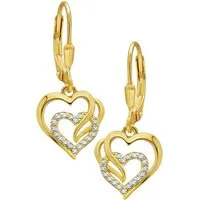 Limana Paar Ohrhänger hängende Herz Ohrringe Damen 925 Silber Geschenk Frau Freundin Mama (Schmuck inkl. Dose), Geburtstag Jahrestag Hochzeitstag Weihnachten Muttertag Valentinstag