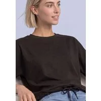 STREET ONE T-Shirt mit Tunnelzug am Saum, im Silk-Look