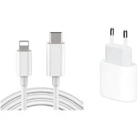 Ventarent Ladeset Schnellladegerät USB-C Lightning iPhone Ladekabel Ladegerät USB-Ladegerät (2,22 mA, Set, 2-tlg., Power Adapter 20W, Lightning Kabel iPhone Ladekabel, für iPhone 8 11 12 13 14 X XS XR Pro Max Mini SE, Power Delivery)