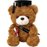 LuxusKollektion Kuscheltier Teddybär Abschlussgeschenk mit Doktorhut braun 23 cm