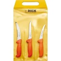 ErgoGrip Messersatz Jagd, Outdoor, 3-teilig orange, Aufbrechmesser mit Anschnittwelle, 2 Ausbeinmesser