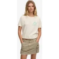 Superdry Print-Shirt ROADSIDE TRADE RELAXED TEE aus Baumwolle in Single Jersey, Relaxed Fit, Kurzarm