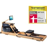 Christopeit Sport® Ruderzugmaschine WP 5000 Wasserrudergerät (Wasserwiderstand, Magnetwiderstand, Wassertank, Holz, Sport), Testsieger Stiftung Warentest Ausgabe 1/2025, Rudermaschine, Holz
