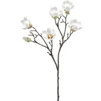 Kunstblume Blütenzweig Magnolie, Emerald, Höhe 65 cm, Farbe: Weiß