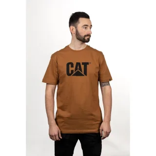 Caterpillar Markenlogo Baumwoll-Herren T-Shirt Bronze