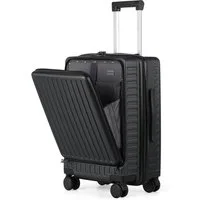 TAN.TOMI Hartschalen-Trolley ABS Handgepäckkoffer Business-Koffer Trolleys mit TSA Schloss, Mit abschließbarer Vortasche, Laptopfach, Leichtgewicht