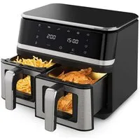 BBWL Heißluftfritteuse Elektronisch Sichtfenster für gesunde Küche, 2000 W, mit Timer 60 Min Temperaturregelung 80–200°C