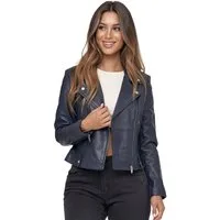 Tazzio Lederjacke F507 Biker Look mit coolen Zipper-Details & Reverskragen