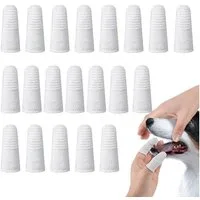 Beaface Tier-Fingerzahnbürste 20er Pack Hunde Zahnbürste Fingerzahnbürste Wiederverwendbar, Zahnpflege für Hunde & Katzen, Fingeraufsatz zur sanften Zahnreinigung