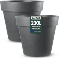 Kreher Pflanzkübel Rollbarer XXL Pflanzkübel "LIKE" Ø 79 cm in verschiedenen Farben (2 St)