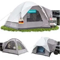 Skandika Buszelt Heckzelt Pitea SUV Protect, für Auto, CUV, Bus, Minivan, freistehend, Personen: 4 (Transporttasche, recyceltes Material, Haken für Campinglampe), eingenähter Zeltboden, 2,2 m Stehhöhe, wasserfest, 5000mm Wassersäule