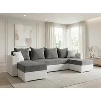 Sofnet Wohnlandschaft Beno, mit Schlaffunktion und Bettkasten, Ecksofa, U-Form Couch, Schlafsofa
